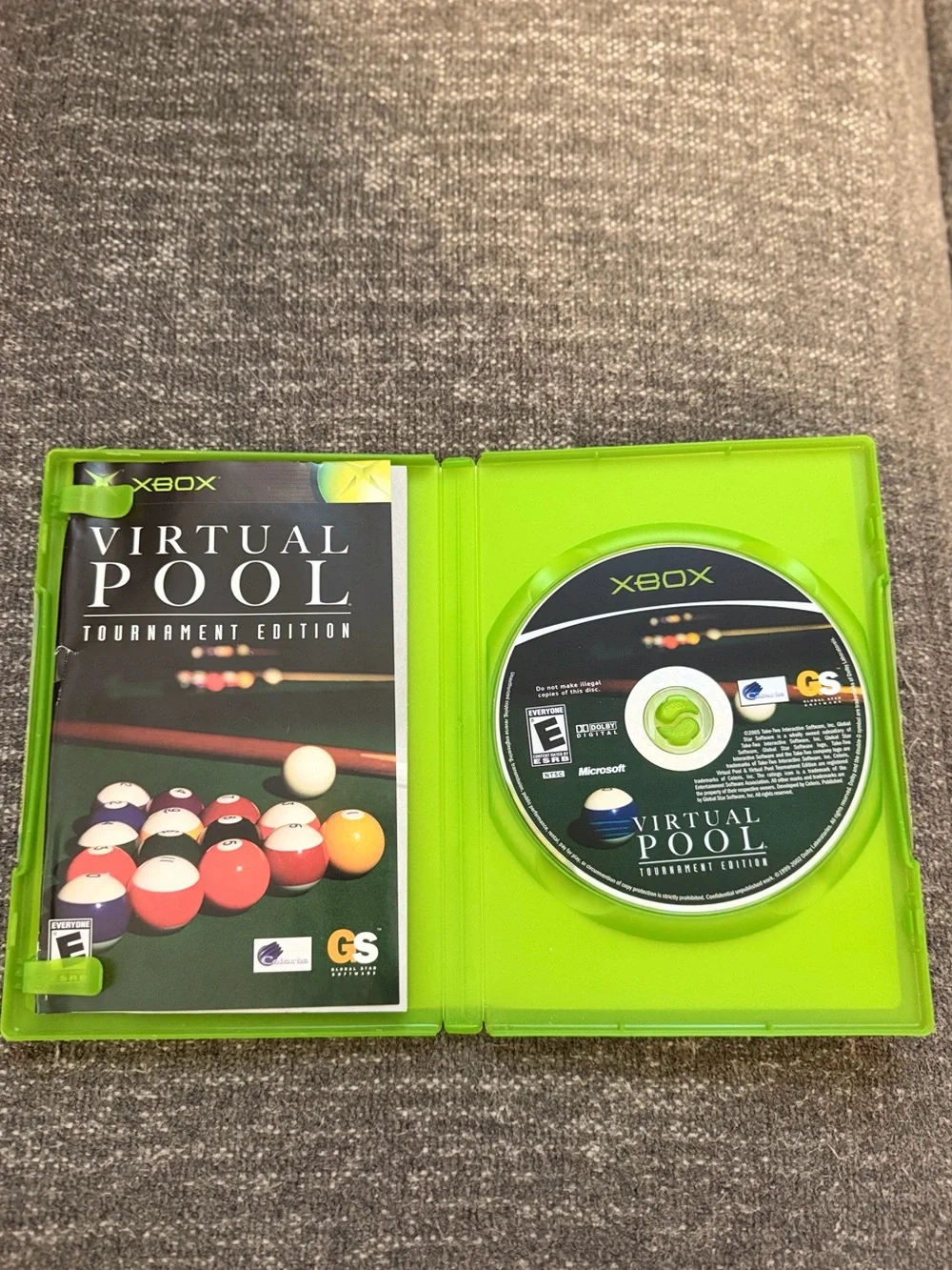2005 Virtual Pool Tournament Edition Microsoft Xbox Original with Manual Vintage